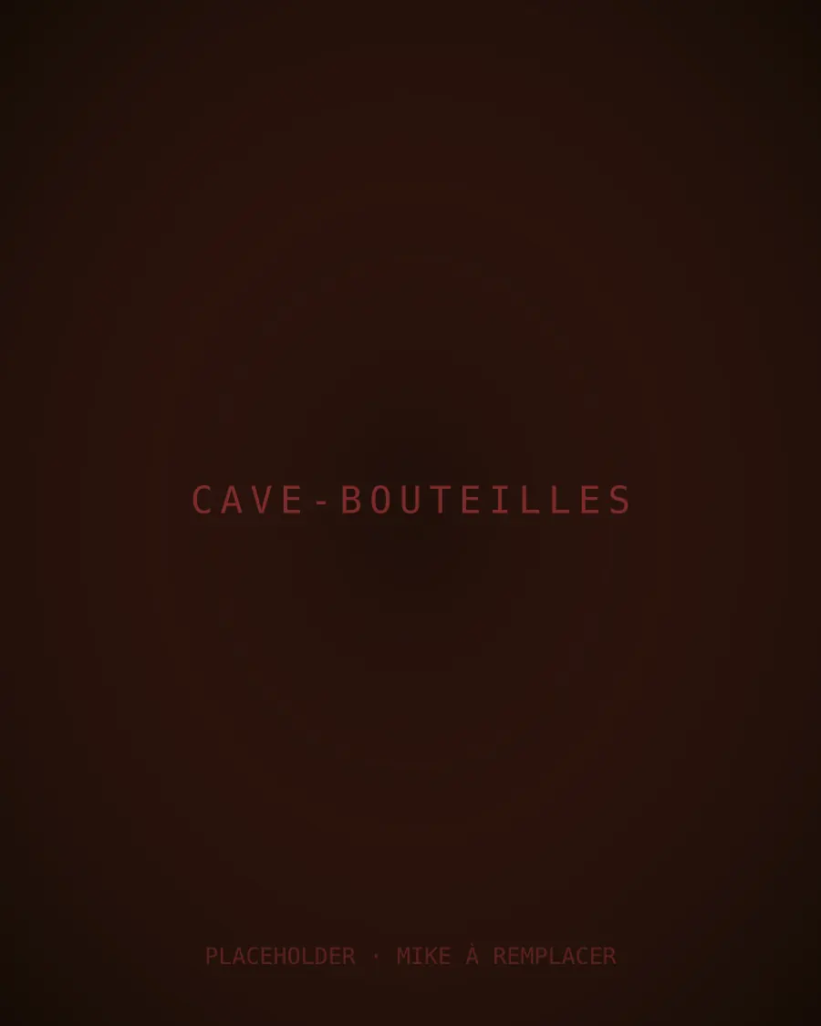 Bouteilles de vin rouge italien sur étagère avec lampes orange en arrière-plan